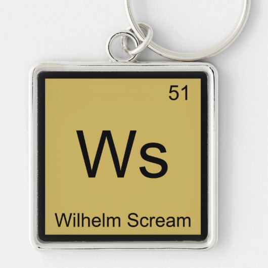 Ws - ヴィルヘルムの叫び 化学元素記号Tシャツ キーホルダー (正面)