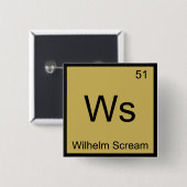 Ws - ヴィルヘルムの叫び 化学元素記号Tシャツ 缶バッジ (正面&裏面)