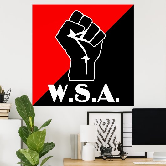 WSAの最初のロゴ ポスター (ホームオフィス)