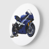 WSBK Yamaha ラージ壁時計 (傾斜)