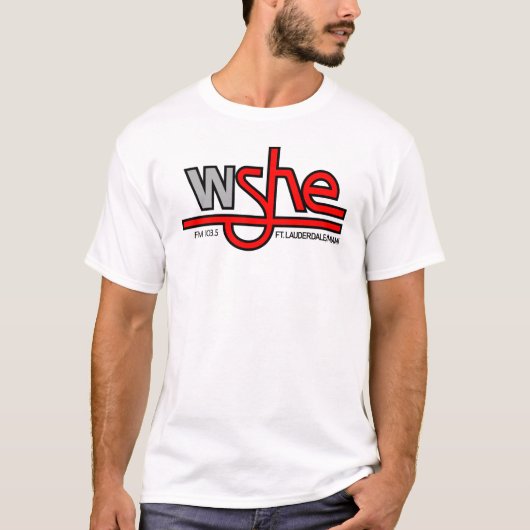 WSHE 103.5 MIAMI FT LAUDERDALEヴィンテージロゴ Tシャツ (正面)