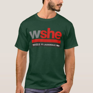 WSHE FM 103.5 マイアミ・レトロ Tシャツ