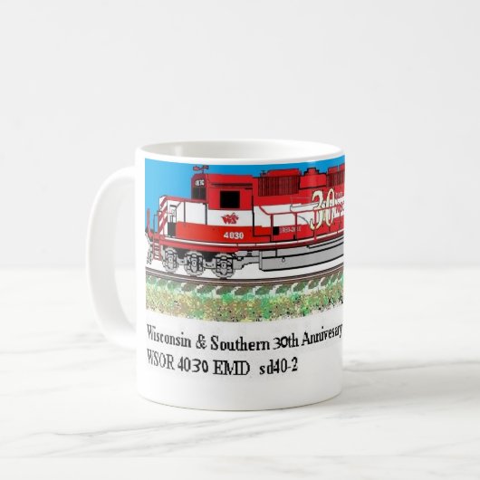 WSOR 4030のクラシックで白いマグ コーヒーマグカップ (正面左)