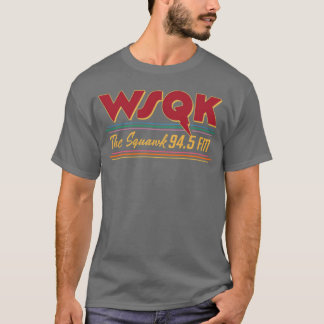 WSQKhe スクウォーク 945 FM レッド ビンテージ レトロ Tシャツ