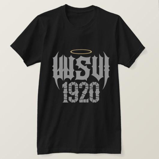 WSV 1920 ゴシックストリートウェアロゴ Tシャツ (デザイン正面)