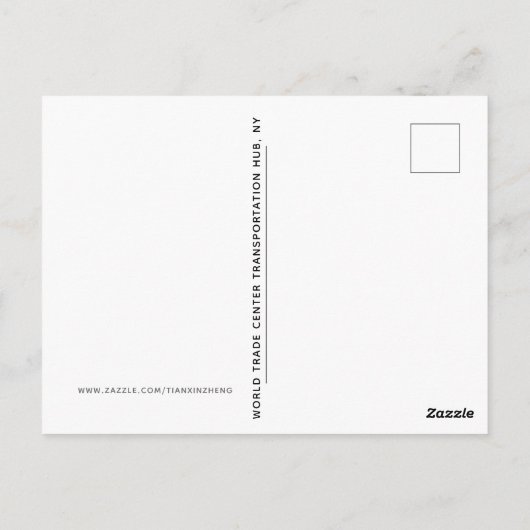 WTCにおける眼球の息をのむような画像 ポストカード (裏面)