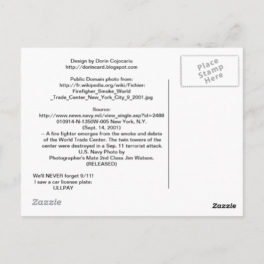 WTC5 ポストカード (裏面)