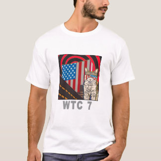 "WTC 7"オーガニックで白いTシャツ Tシャツ