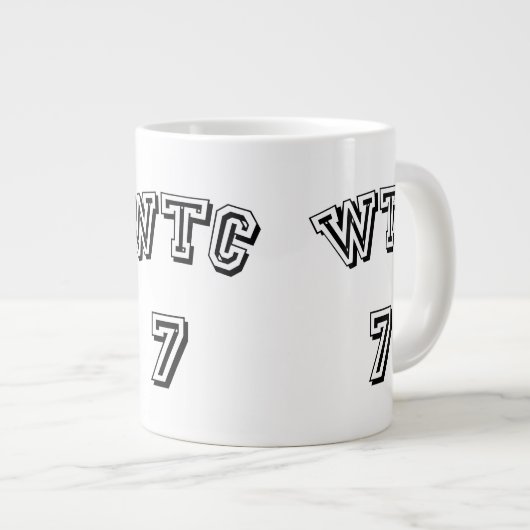 WTC 7 9.11真実 ジャンボコーヒーマグカップ (正面右)