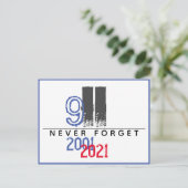 WTC 911 愛国心 決して忘れない 20周年 ポストカード (スタンド正面)