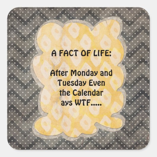 WTFおもしろいファクト スクエアシール (正面)