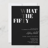 WTFおもしろい大人第50誕生日 招待状 (正面)