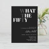 WTFおもしろい大人第50誕生日 招待状 (スタンド正面)