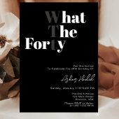 WTFおもしろい成人40歳の誕生日 招待状