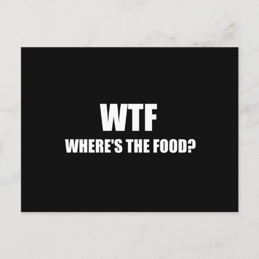 WTFが食物を食べる ポストカード (正面)