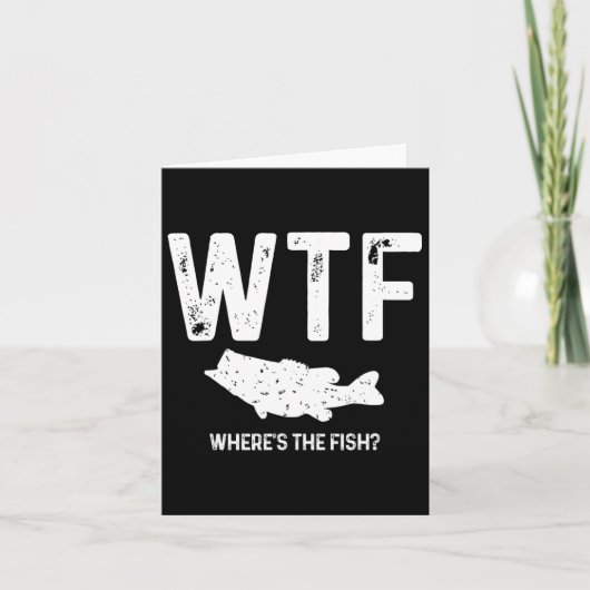 WtfどこザフィッシュラルゲムースBおもしろい魚釣りギ カード (正面)