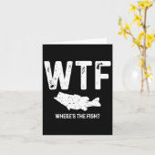 WtfどこザフィッシュラルゲムースBおもしろい魚釣りギ カード (黄色い花)