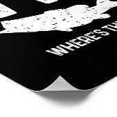 WtfどこザフィッシュラルゲムースBおもしろい魚釣りギ ポスター (角)