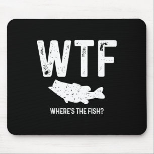 WtfどこザフィッシュラルゲムースBおもしろい魚釣りギ マウスパッド