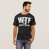 Wtfどこ魚の男性のおもしろい魚釣りギフト脂肪 Tシャツ (正面フル)