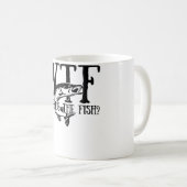 WTFどこ魚の贈り物のおもしろい魚釣り引用文魚 コーヒーマグカップ (正面右)