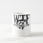 WTFどこ魚の贈り物のおもしろい魚釣り引用文魚 コーヒーマグカップ (中央)