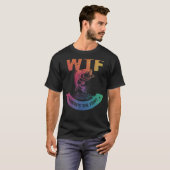 WTFどこsザフィッシュ魚釣りアングラーズフィッシャーマンメン Tシャツ (正面フル)
