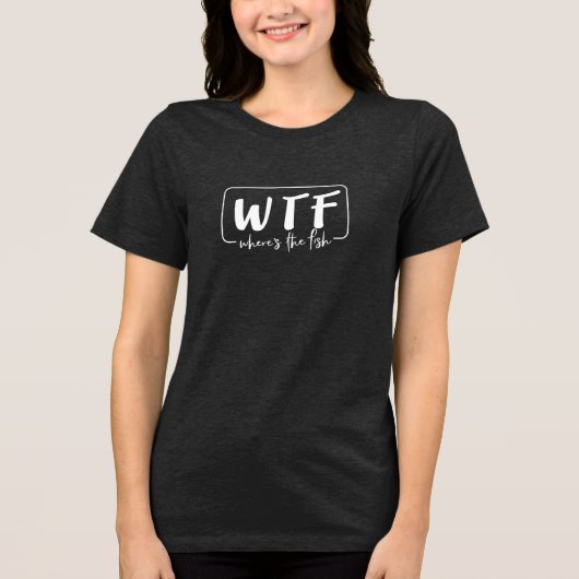 WTFな魚の面白Tシャツデザイン トライブレンドＴシャツ (正面)