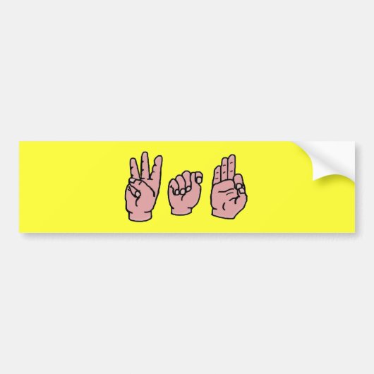 WTFのバンパーステッカー バンパーステッカー (正面)