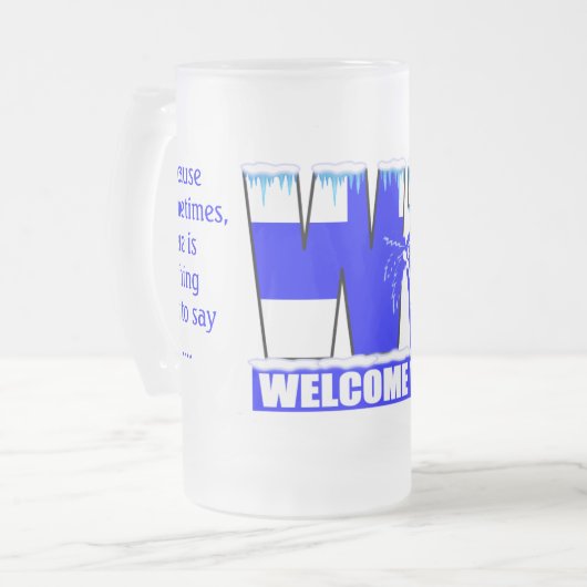 WTFのマグ フロストグラスビールジョッキ (正面左)