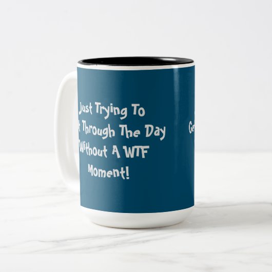 WTFのユーモアの引用文のコーヒー・マグ ツートーンマグカップ (正面左)