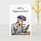 WTFは今起こってるの?おもしろいLGBTQIA+ カード (黄色い花)