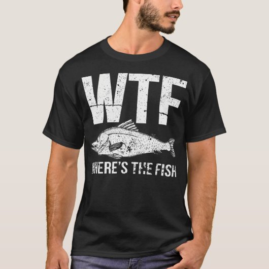 Wtfは魚はどこにいる Tシャツ (正面)