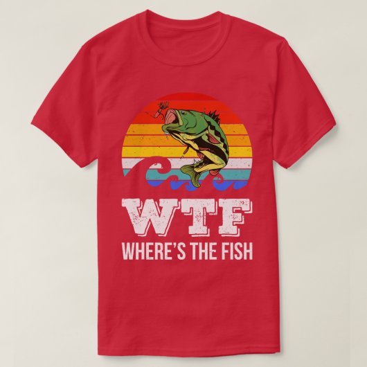 WTFは魚をI方向に移動する Tシャツ (デザイン正面)
