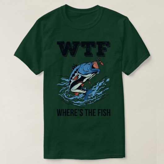 WTFは魚をII方向に移動 Tシャツ (デザイン正面)