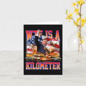 Wtfは1キロメートルのドナルドトランプおもしろいサポル カード (黄色い花)