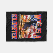 Wtfは1キロメートルのドナルドトランプおもしろいサポル フリースブランケット (正面(横))