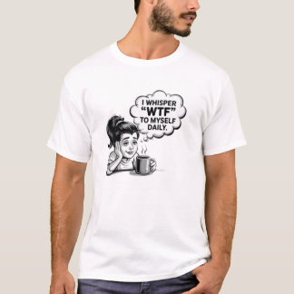WTFウィスパーおもしろい-レトロ漫画デザインfor Ever Tシャツ