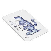 WTFカップ付きブルーキャット マグネット (右側)