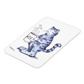 WTFカップ付きブルーキャット マグネット (左側)