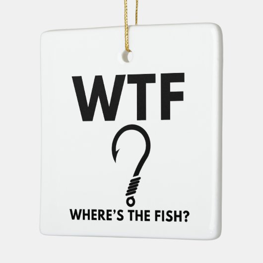 WTFフィッシュおもしろい魚釣り セラミックオーナメント (左)