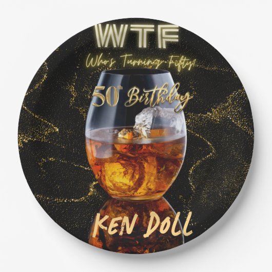 WTFフィフティメンズバースデーパーティー50th ペーパープレート (正面)