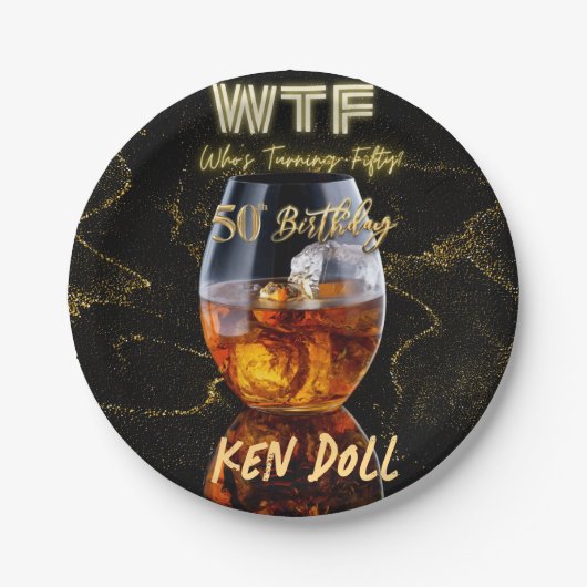 WTFフィフティメンズバースデーパーティー50th ペーパープレート