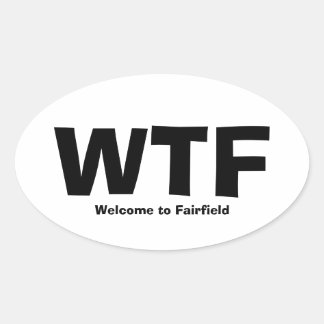 WTFフェアフィールドへようこそ 楕円形シール