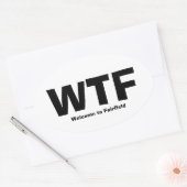 WTFフェアフィールドへようこそ 楕円形シール (封筒)