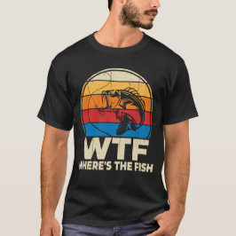 WTFホエールザフィッシュおもしろい魚釣り恋人ギフト Tシャツ