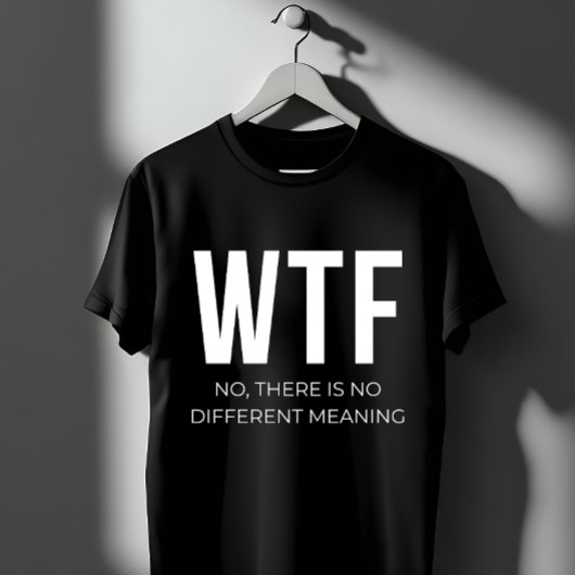 WTFミニマルタイポグラフィデザイン Tシャツ