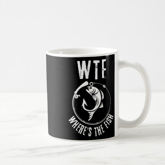 Wtfユーモアのあるは、魚釣りEnthusiaのための魚がある コーヒーマグカップ (右)