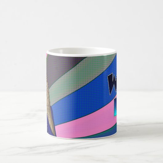 WTFライフ？ポップ・アートのおもしろい女 コーヒーマグカップ (中央)