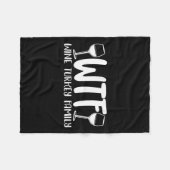 Wtfワインターキーファミリー フリースブランケット (正面(横))